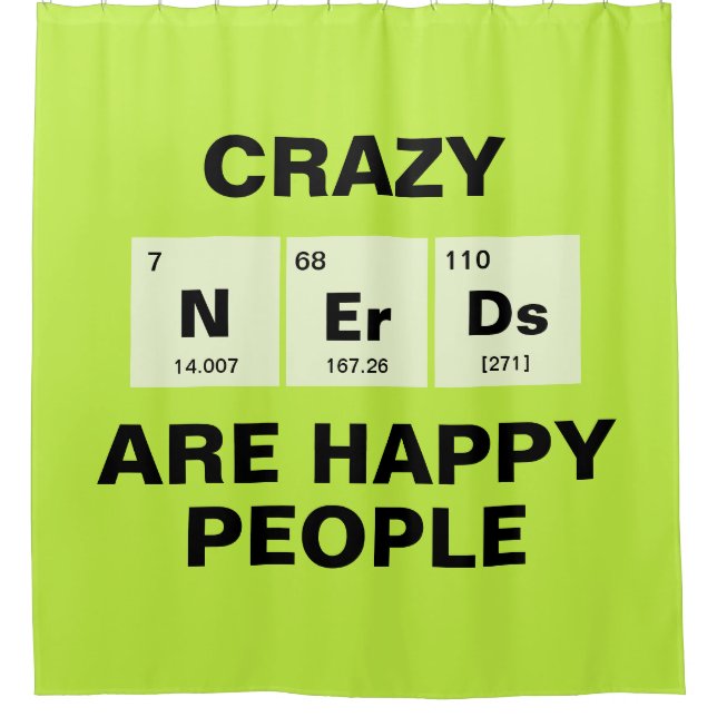 Chemisches Periodensystem der Elemente: Nerd Duschvorhang (Vorderseite)