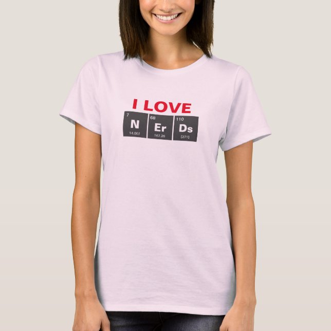 Chemisches Periodensystem der Elemente: Nerd T-Shirt (Vorderseite)