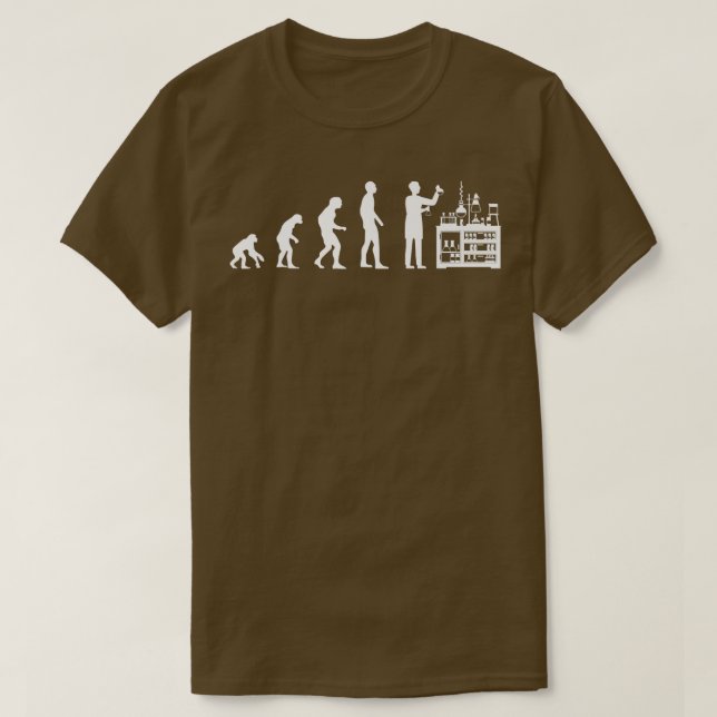 Chemist Evolution Science Student Chemie Lehre T-Shirt (Design vorne)