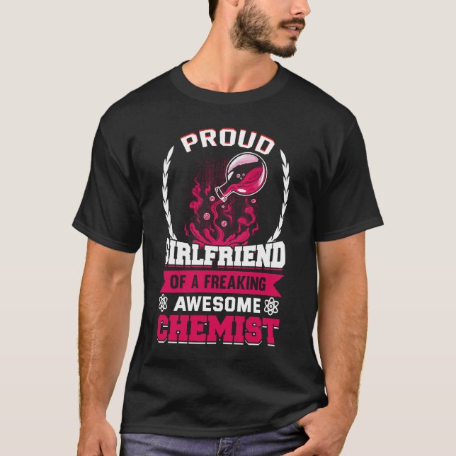 Chemist Girlfriend Chemistry Labrador Chemie Scien T-Shirt (Vorderseite)