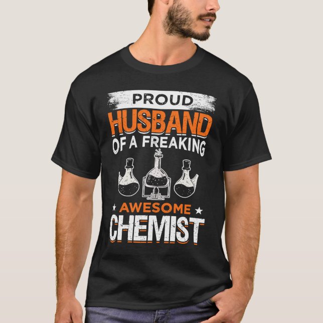 Chemist Husband Chemistry Labrador Chemical Scienc T-Shirt (Vorderseite)