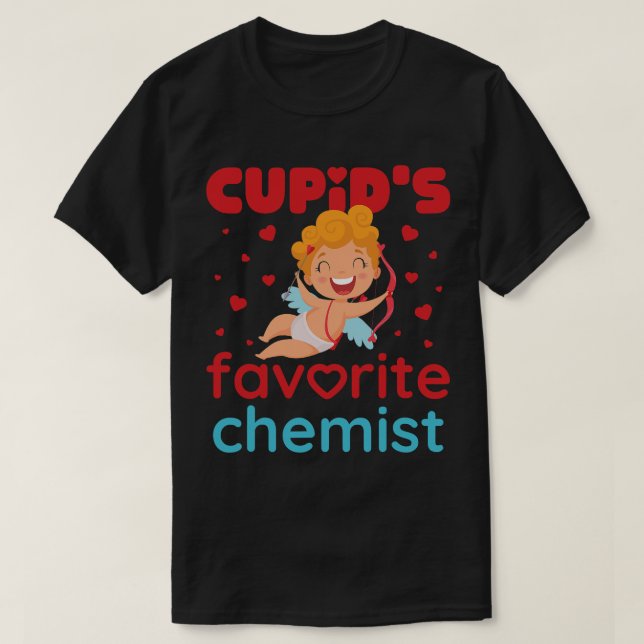 Chemist Job Cupids Lieblings-Chemist Niedlich Vale T-Shirt (Design vorne)
