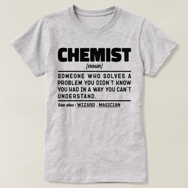 Chemist Noun Science Lover Labrador Techniker Funn T-Shirt (Design vorne)