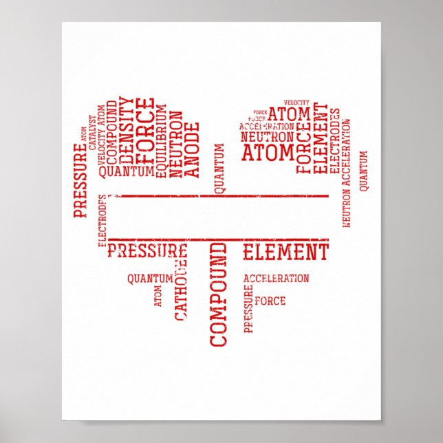 Chemist Valentines Day Gift Science Chemistry  Poster (Vorne)