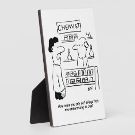 Chemist verkauft nur peinliche Produkte Tasse Funn Fotoplatte