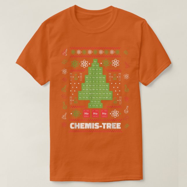 Chemistream Funny Science Christmas Tree Chemistry T-Shirt (Design vorne)