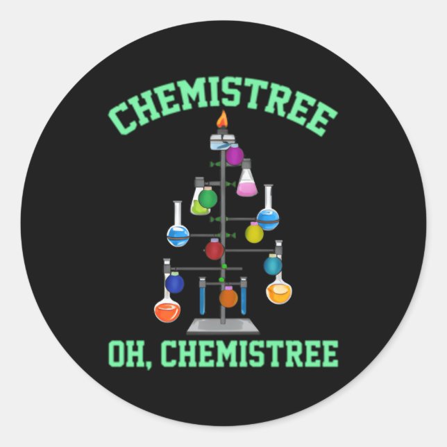 Chemistree Oh Chemistree Oh Chemie Chemie Runder Aufkleber (Vorderseite)