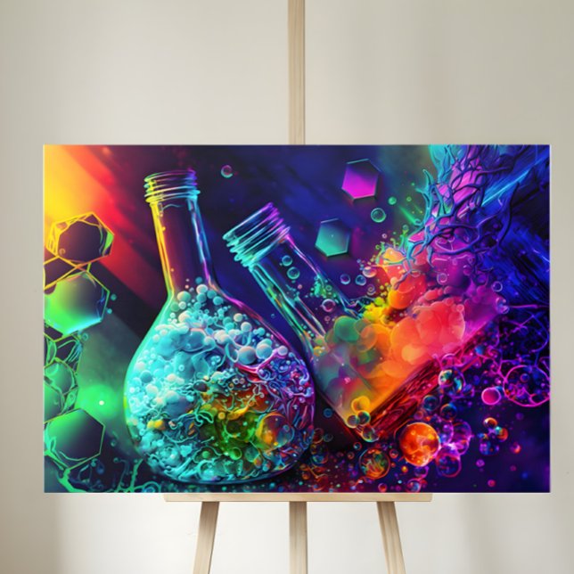 Chemistry abstract bright flask liquid leinwanddruck (Von Creator hochgeladen)