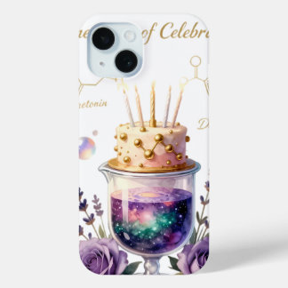Chemistry Birthday Celebration Flask and Floral Ca Case-Mate iPhone Hülle