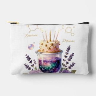 Chemistry Birthday Celebration Flask and Floral Ca Zubehörtasche