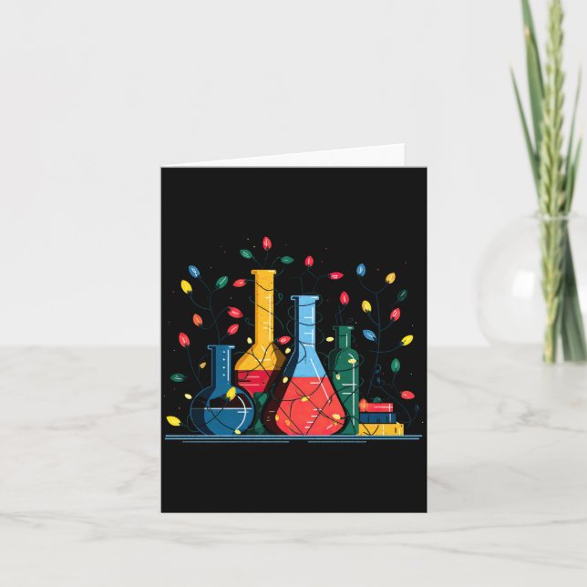 Chemistry Christmas Lights Lover Chemist Science L Karte (Vorderseite)