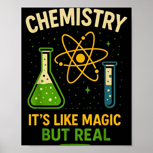 Chemistry It’s Like Magic Funny Science Teacher St Poster (Vorne)