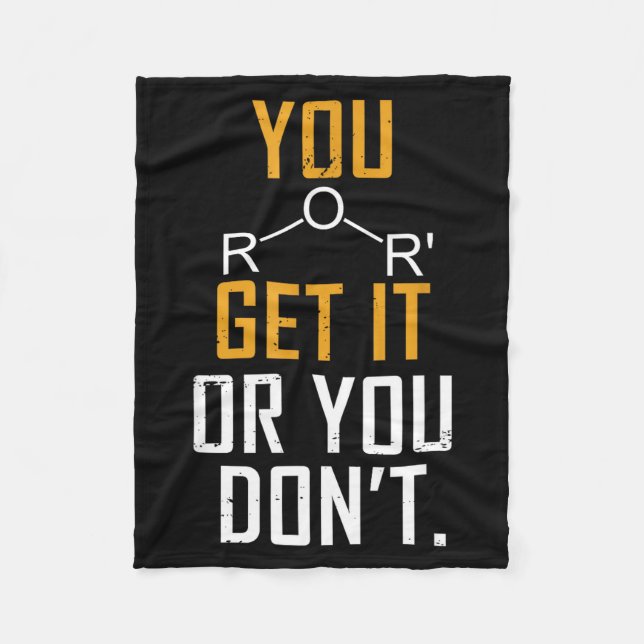 Chemistry Pun - Ether Get It Or You Don't - Funny  Fleecedecke (Vorderseite)