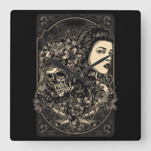 Chemistry  quadratische wanduhr