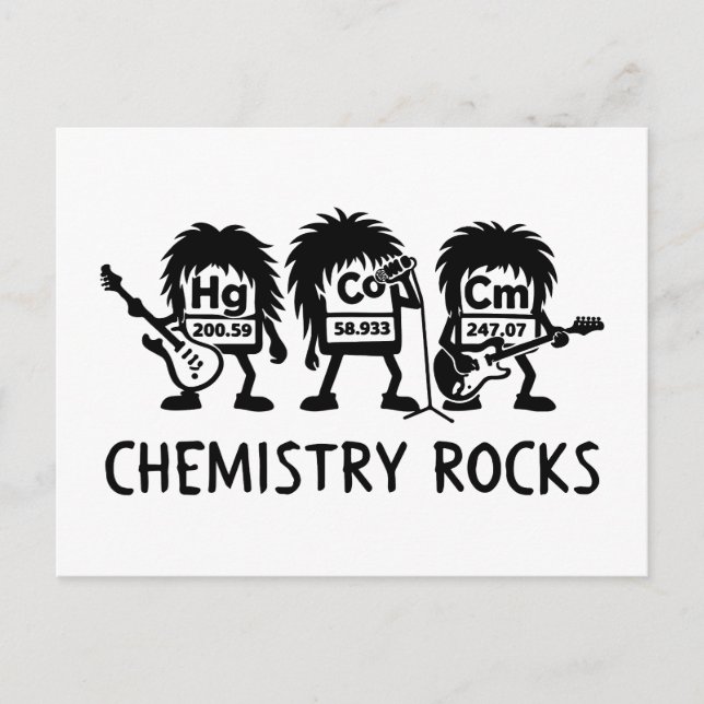 Chemistry Rocks Science Rock Band Postkarte (Vorderseite)