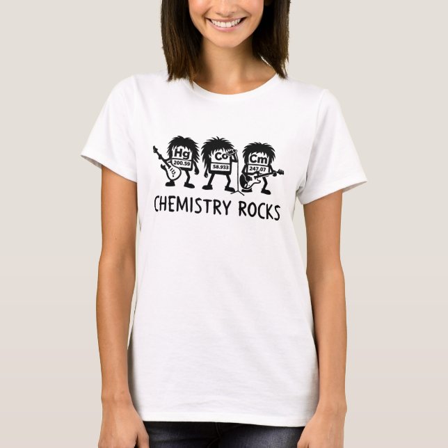 Chemistry Rocks Science Rock Band T-Shirt (Vorderseite)