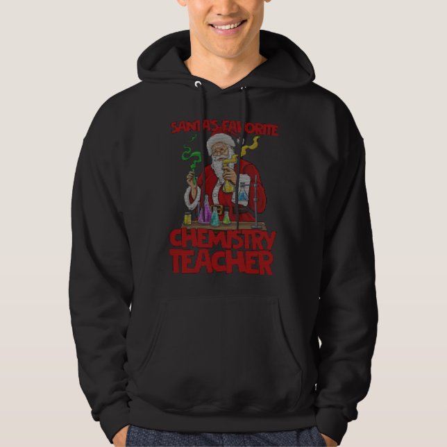 Chemistry teacher Santa Claus Lab Work Ugly Christ Hoodie (Vorderseite)