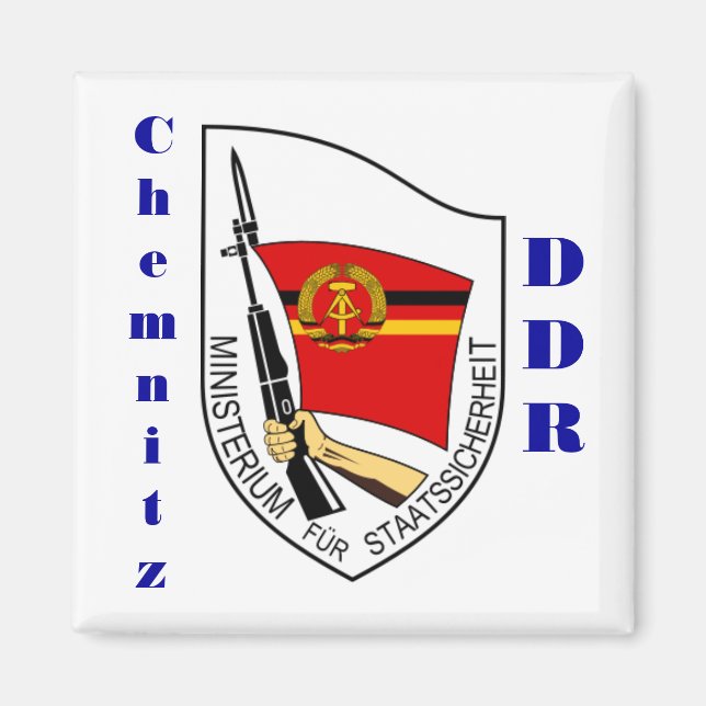 Chemnitz, Deutschland Stasi Magnet DDR. (Vorne)