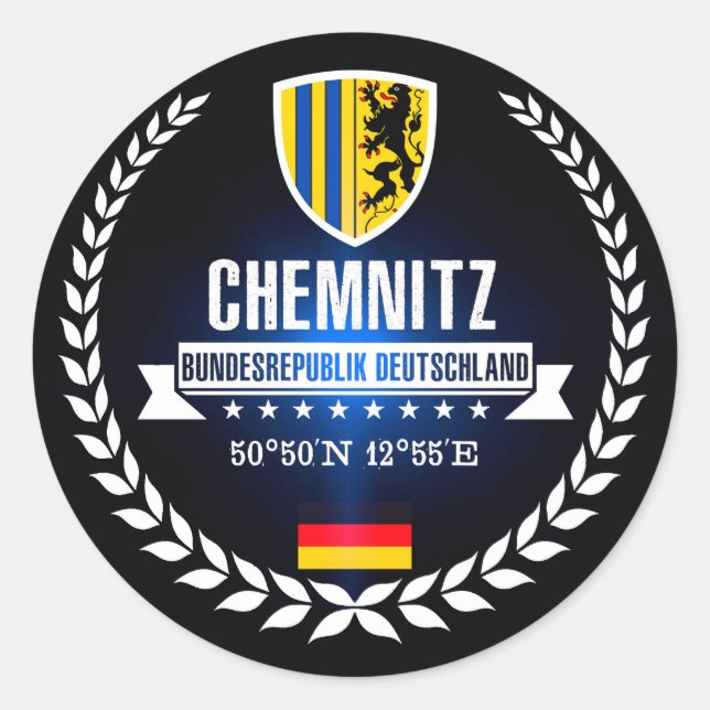 Chemnitz Runder Aufkleber (Vorderseite)