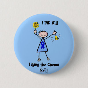 Chemo Bell - Darmkrebs-Frau Button