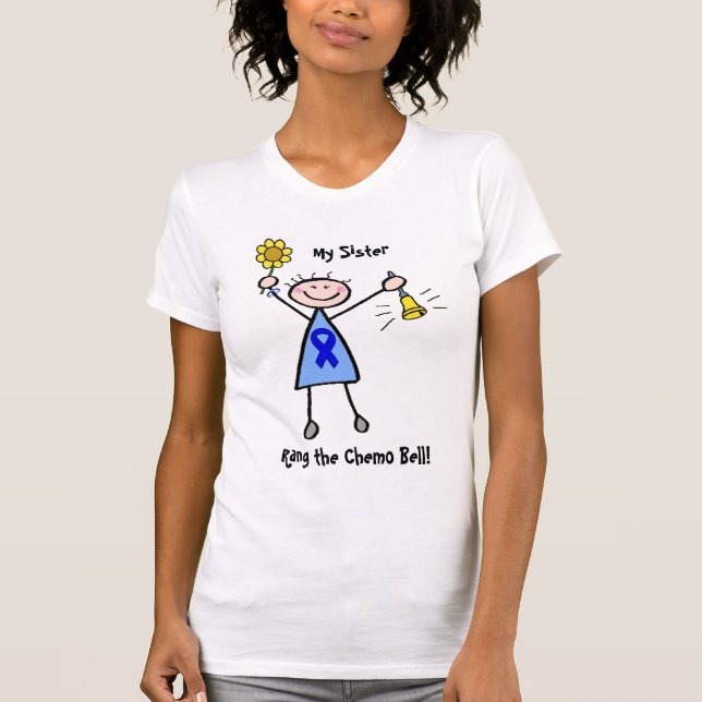 Chemo Bell - Darmkrebs-Frau T-Shirt (Vorderseite)