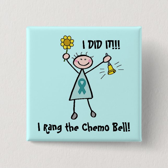 Chemo Bell - Gebärmutterkrebs Button (Vorderseite)