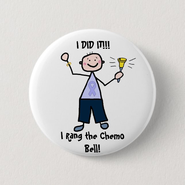 Chemo Bell - General Cancer Male Button (Vorderseite)