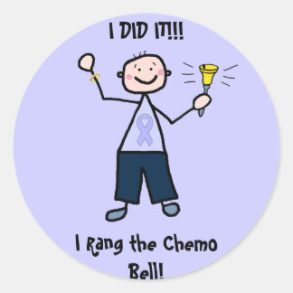 Chemo Bell - Weibliche Krebserkrankung Runder Aufkleber