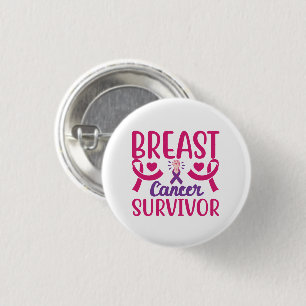 Chemo Breast Cancour Survivor B Button