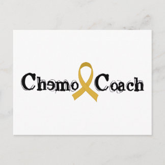 Chemo Coach - Kinderkrebs Gold Band Postkarte