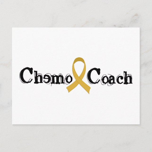 Chemo Coach - Kinderkrebs Gold Band Postkarte (Vorderseite)
