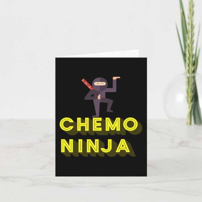 Chemo Ninja kids Cancer Awareness Month Karte (Vorderseite)