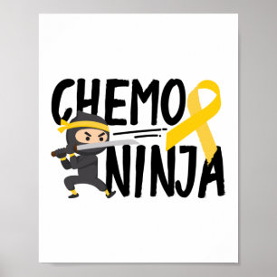 Chemo Ninja Kinderkrebs-Bewusstsein Poster