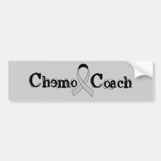 Chemo Trainer - grauer Band-Hirntumor/Krebs Autoaufkleber