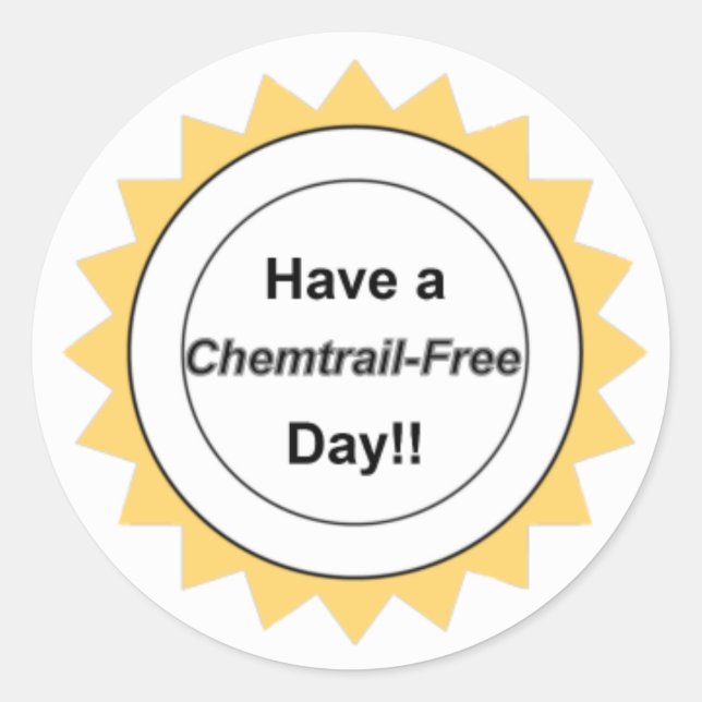 Chemtrail Free Day - Aufkleber (Vorderseite)