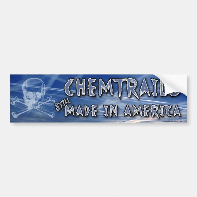Chemtrails - hergestellt in Amerika Autoaufkleber (Vorne)
