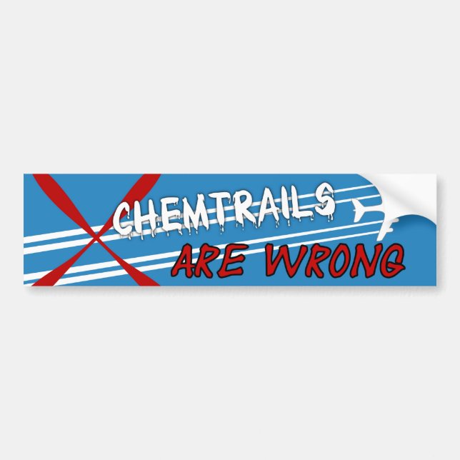 Chemtrails sind falsch autoaufkleber (Vorne)