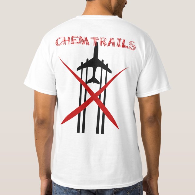 Chemtrails sind falsch, leicht. T-Shirt (Rückseite)