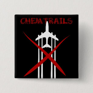 Chemtrails sind schwarz falsch button