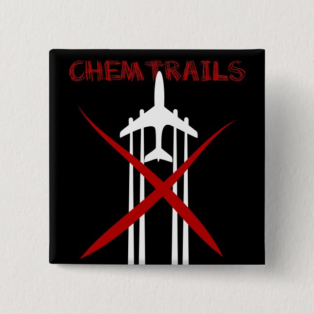 Chemtrails sind schwarz falsch button (Vorderseite)