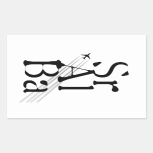 Chemtrails Sr+Al+Ba Rechteckiger Aufkleber