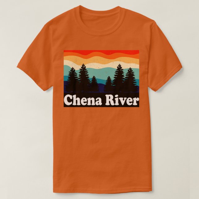 Chena River Alaska Retro T-Shirt (Design vorne)