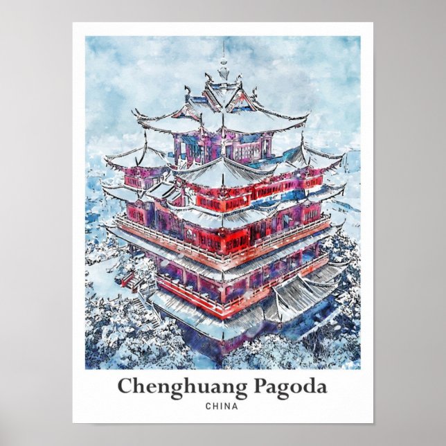 Chenghuang Pagoda China Art Collection Poster (Vorne)