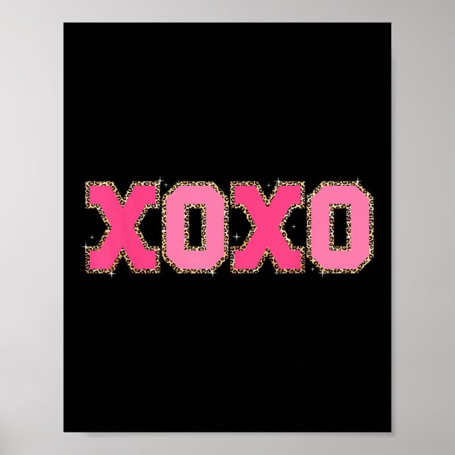 Chenille Patch Sparkling Xoxo Valentine Day Heart Poster (Vorne)