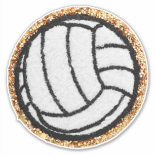 Chenille Volleyball Aufkleber