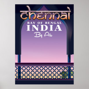 Chennai, Golf von Bengalen im Osten Indiens Poster