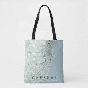 Chennai Indien Stadtplan Minimales Design