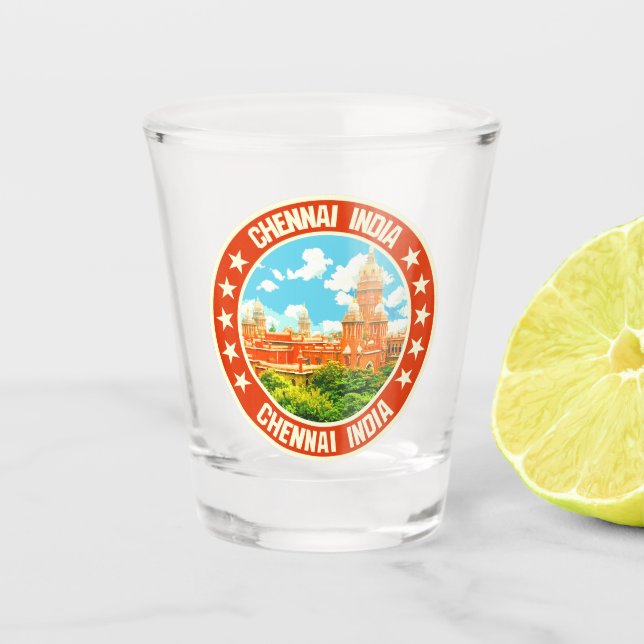 Chennai Schnapsglas (Vorderseite)