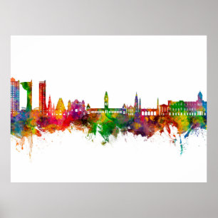 Chennai Skyline India Poster