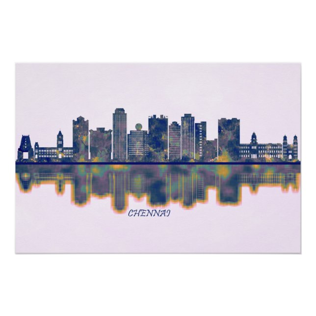 Chennai Skyline Poster (Vorderseite)